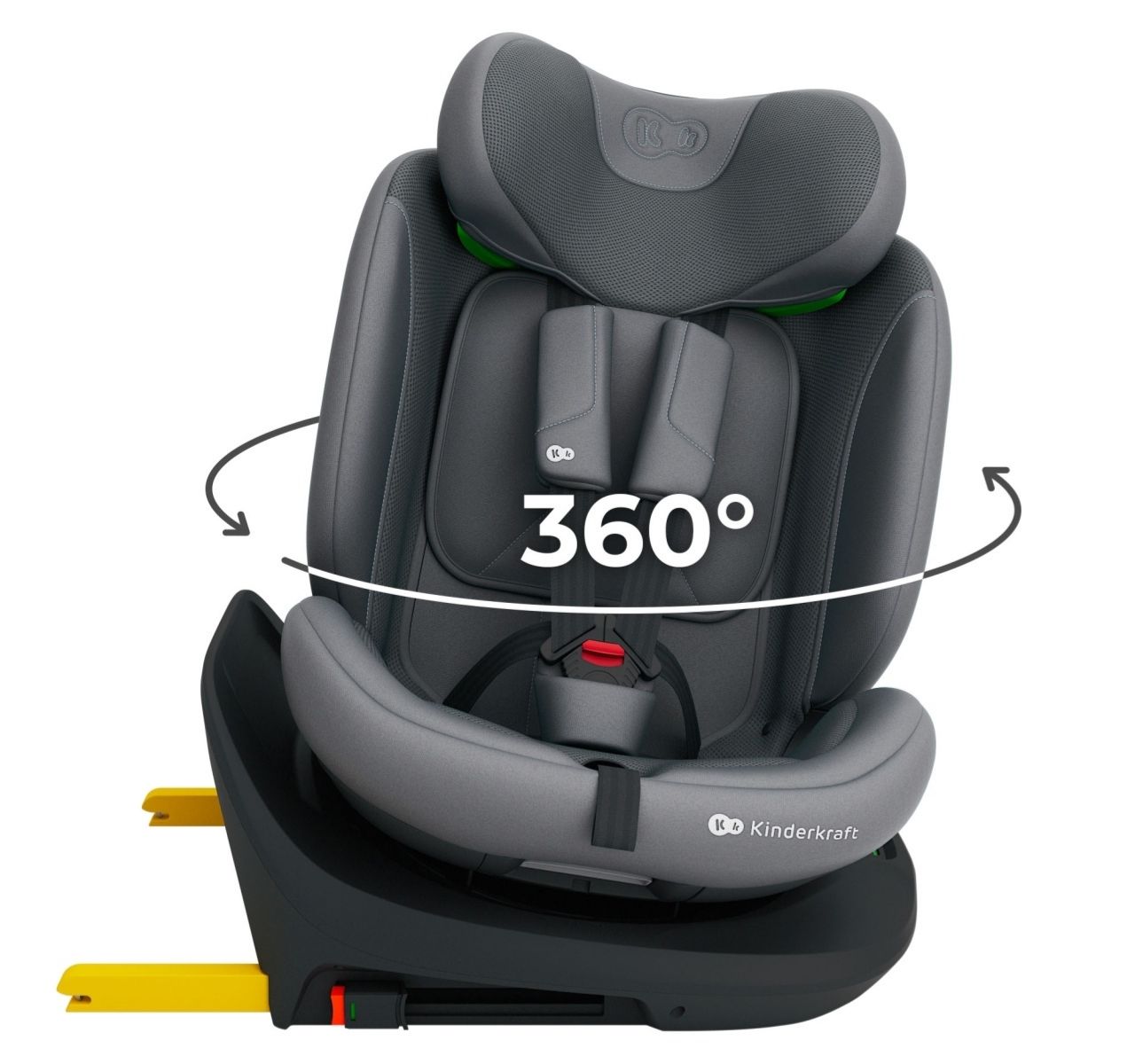Kinderkraft I-Grow 2 Plus I-Size auto sedište od 40-150 cm Grey sa rotacijom