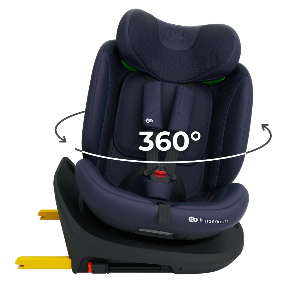 Kinderkraft I-Grow 2 Plus I-Size auto sedište od 40-150 cm Navy-rotacija