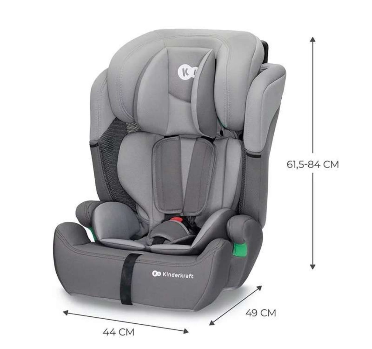Kinderkraft Comfort Up I-Size auto sedište od 76-150 cm Grey-dimenzije