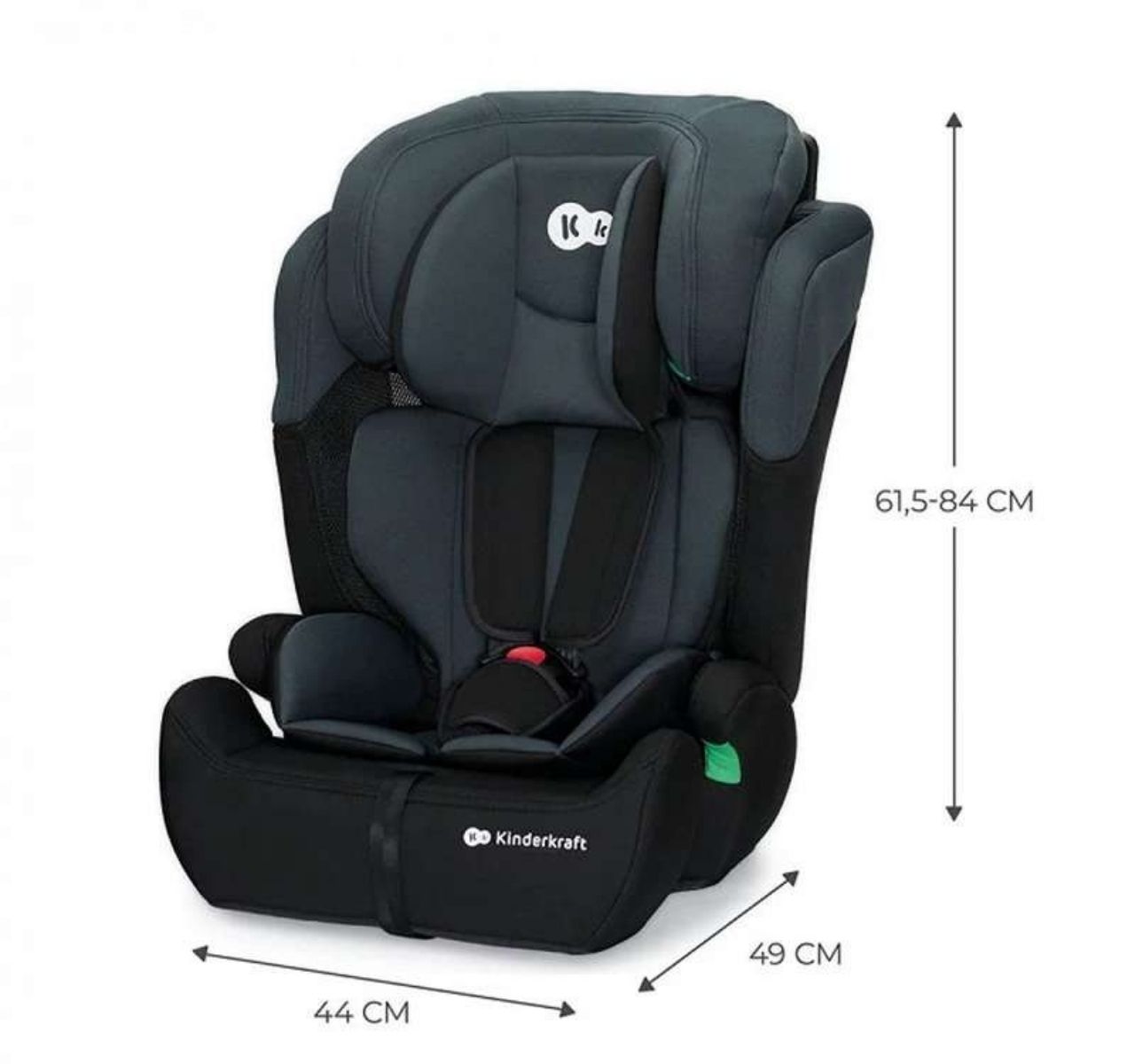 Kinderkraft Comfort Up I-Size auto sedište od 76-150 cm Black-dimenzije