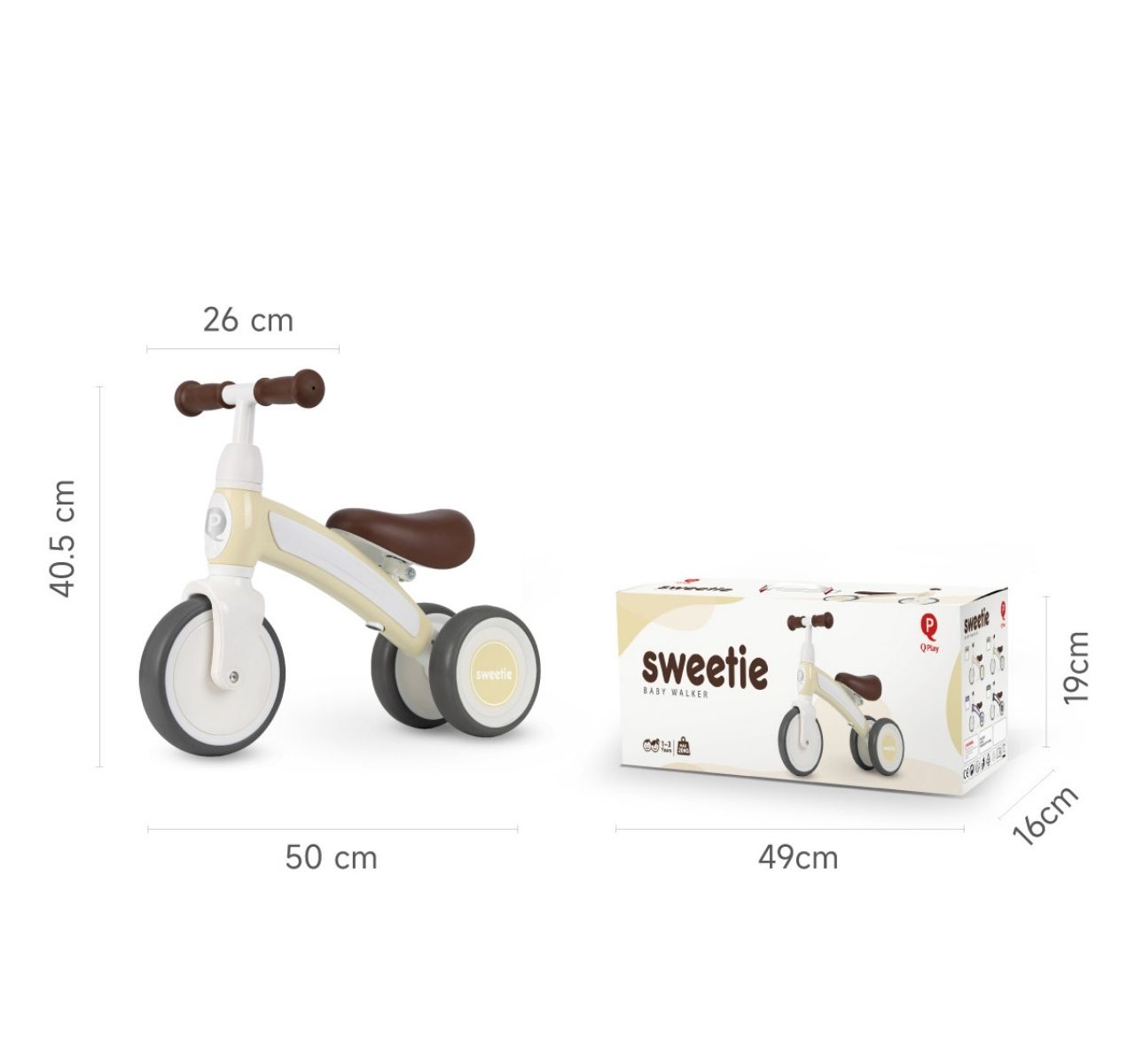Qplay balanser Sweetle Green-dimenzije