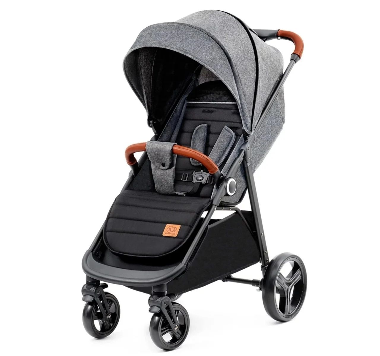 Kinderkraft Grande Plus kolica za bebe do 22 kg Grey-Happy kids