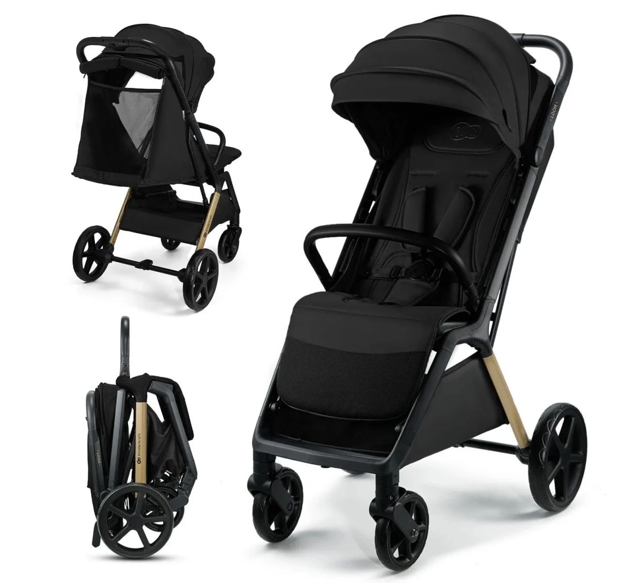 Kinderkraft Lom kolica za bebe do 22 kg Ink Black-Happy kids