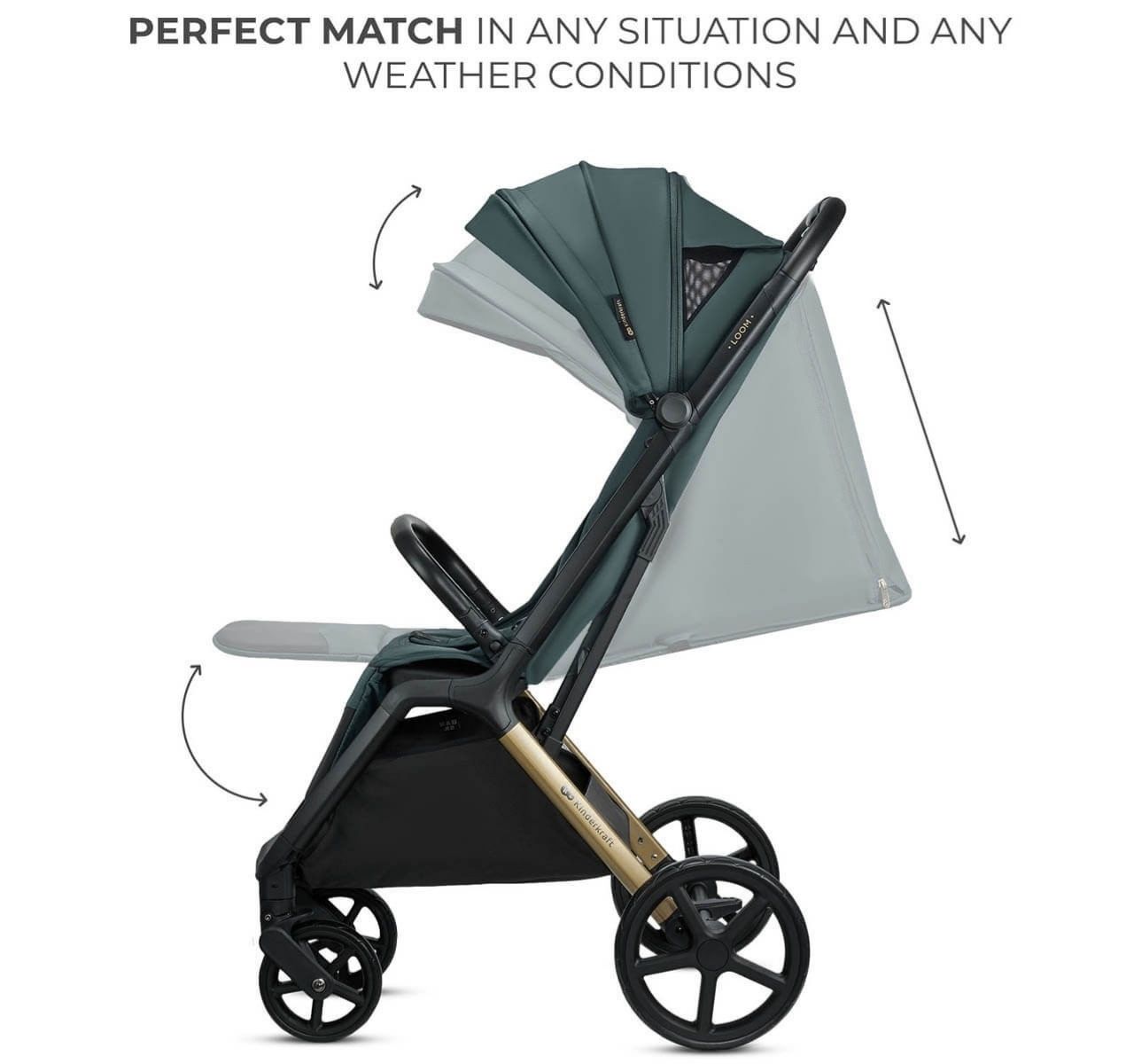 Kinderkraft Lom kolica za bebe do 22 kg Jade Green-sa lezecim polozajem