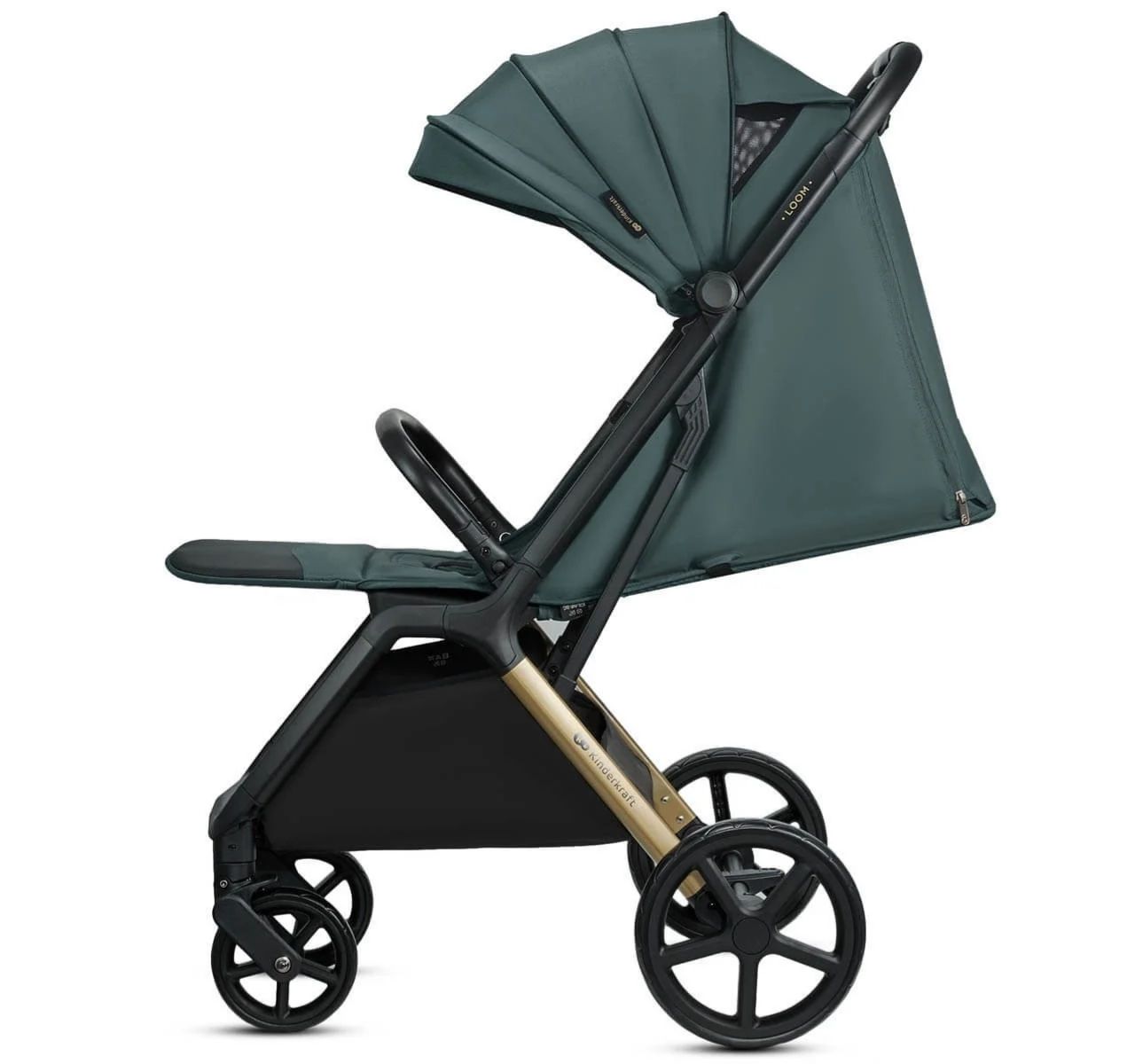 Kinderkraft Lom kolica za bebe do 22 kg Jade Green-obaranje naslona u lezeci polozaj
