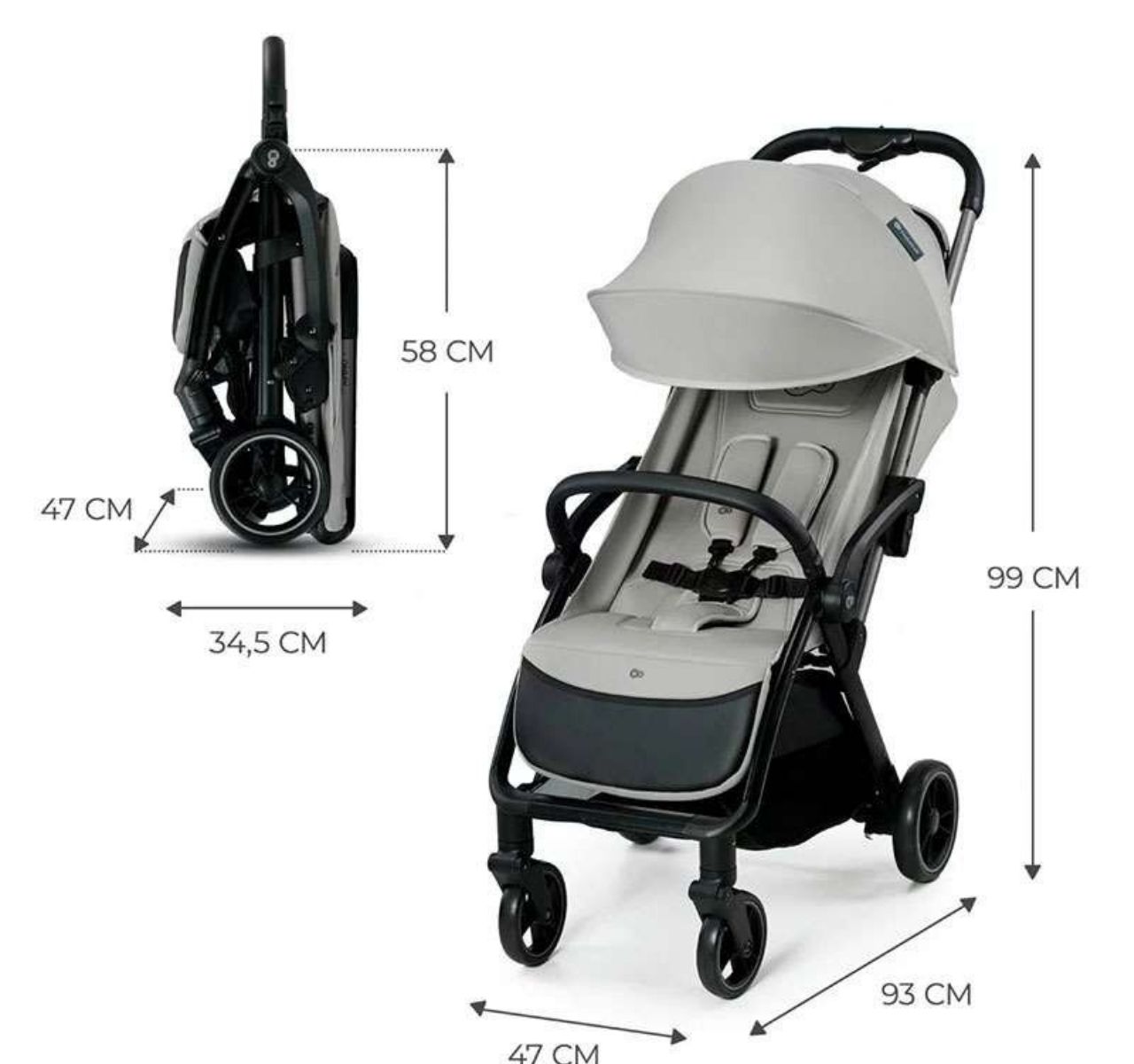 kinderkraft-apino-kolica-za-bebe-do-22-kg Dove Grey-dimenzije