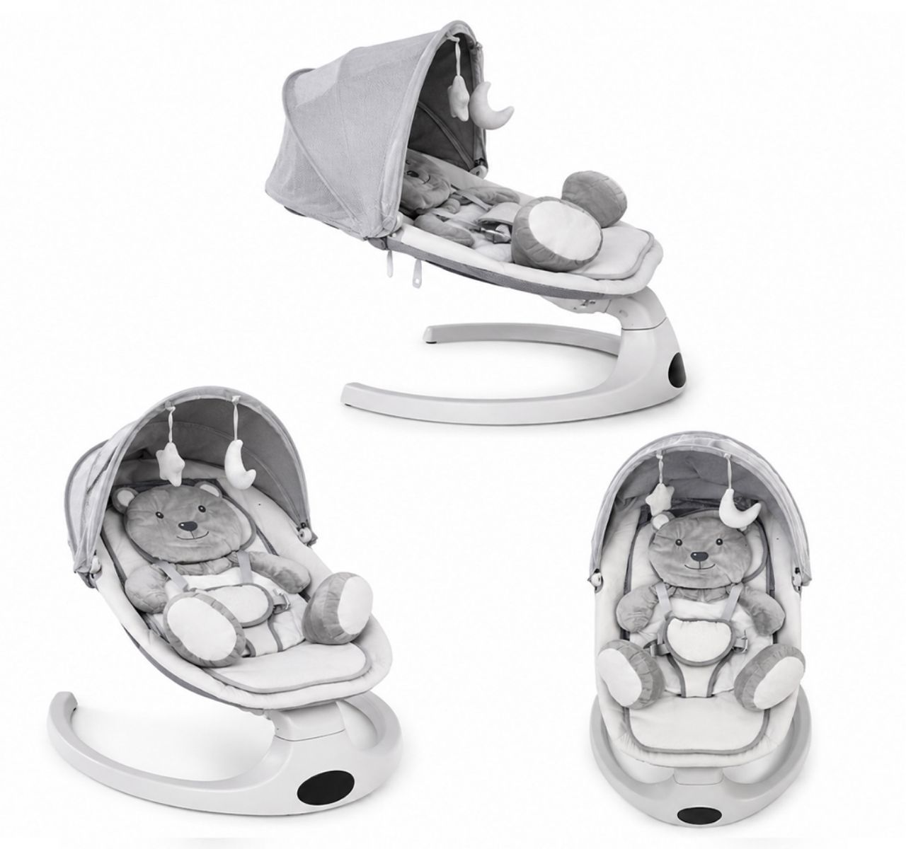 BBO Bella električna ljuljaška za bebe White bear PD-BO4DWBEAR