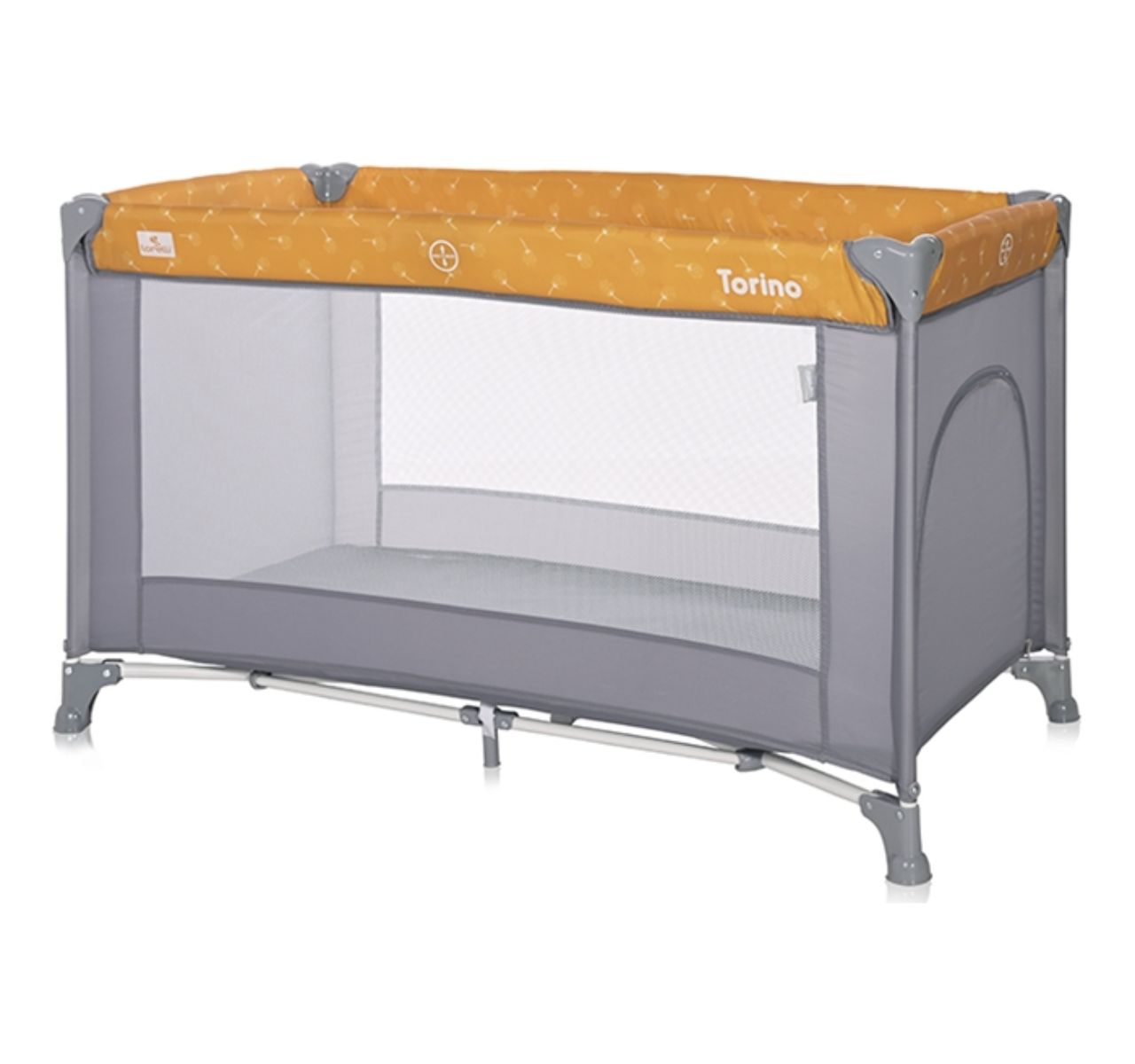   Lorelli Torino prenosivi krevetac za bebe 1 nivo Lemon curry floral