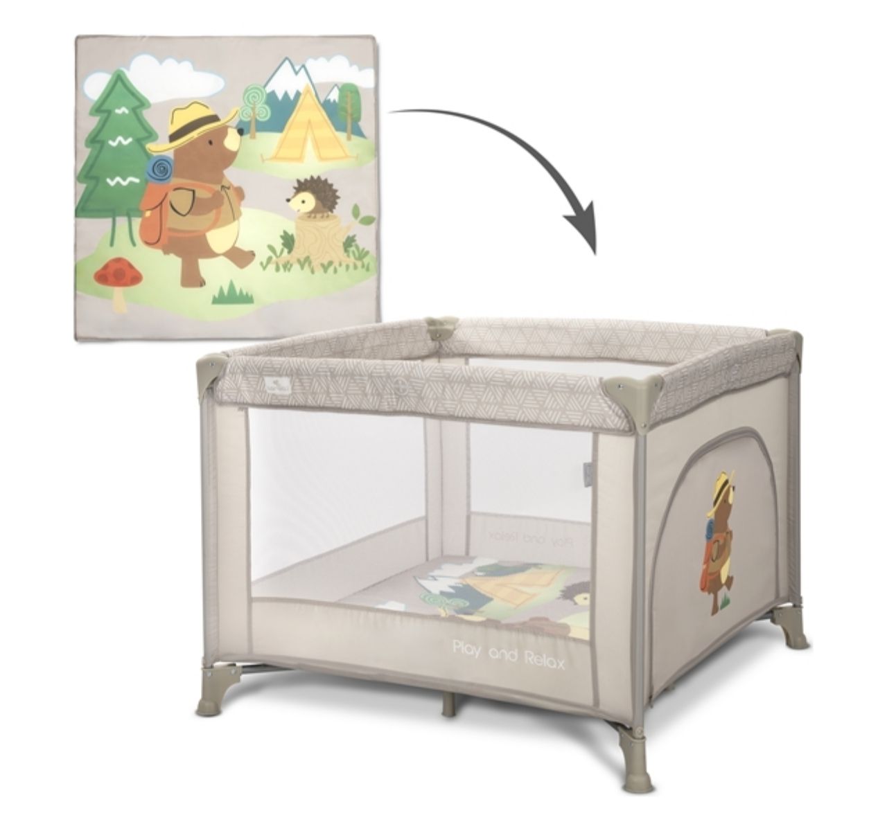 Lorelli Play&Relax ogradica za bebe Beige camping