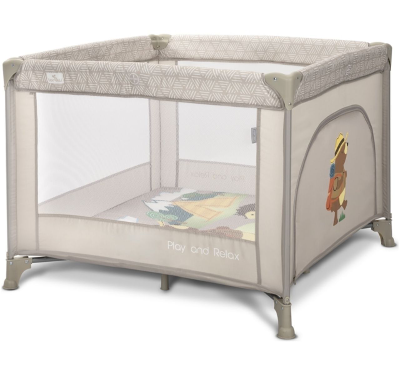 Lorelli Play&Relax ogradica za bebe Beige camping-Happy kids