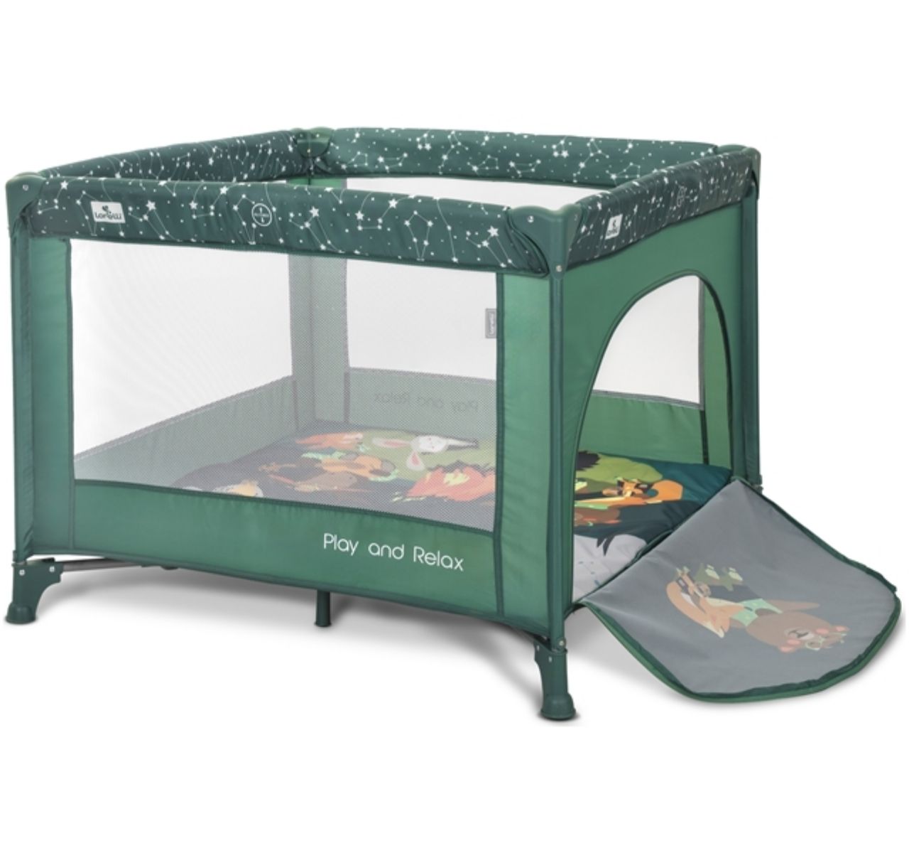 Lorelli Play&Relax ogradica za bebe Green night sa otvorom 