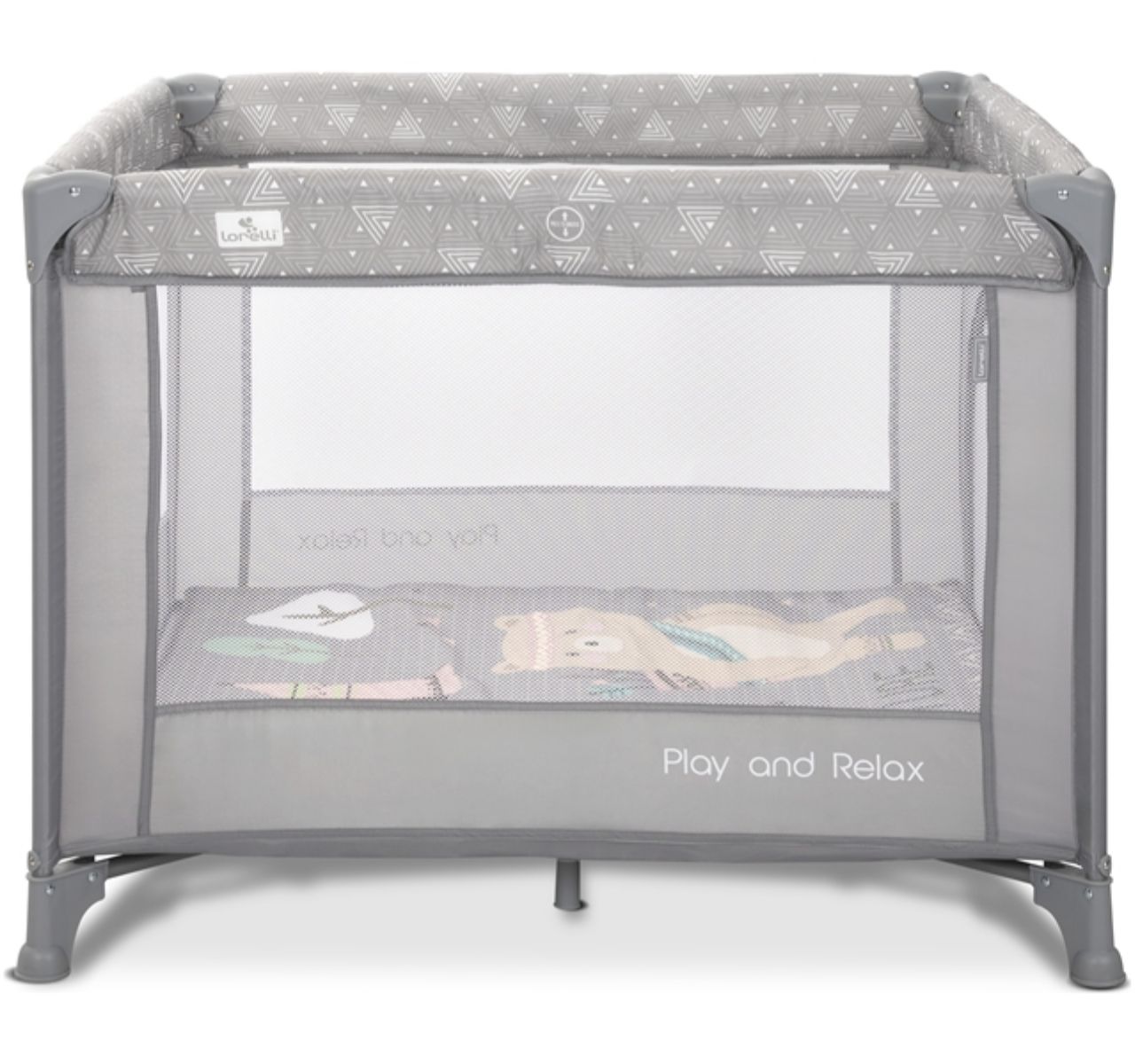 Lorelli Play&Relax ogradica za bebe Grey adventure-Happy kids
