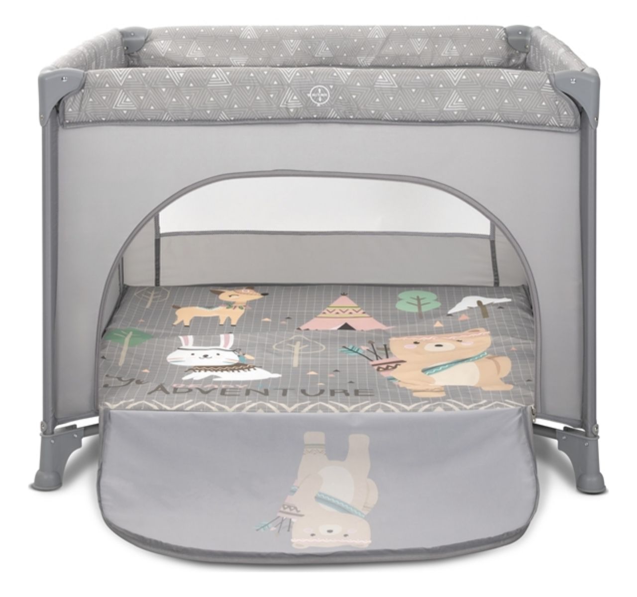 Lorelli Play&Relax ogradica za bebe Grey adventure-otvor sa patent otvaracem