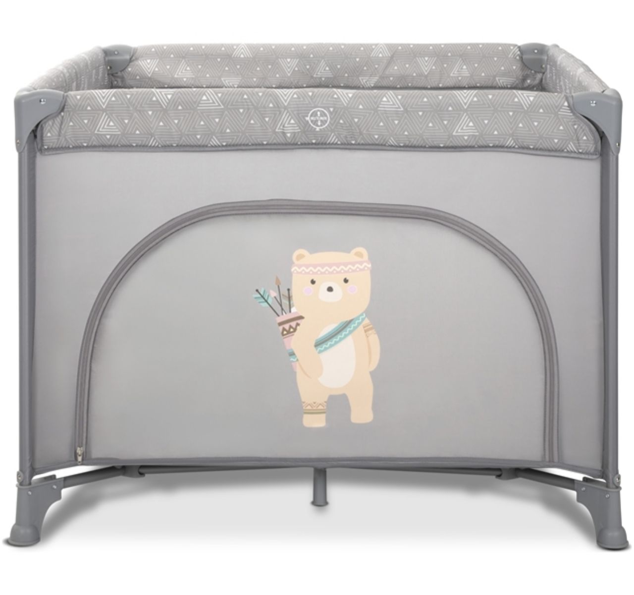 Lorelli Play&Relax ogradica za bebe Grey adventure-deciji motiv na stranici-Happy kids