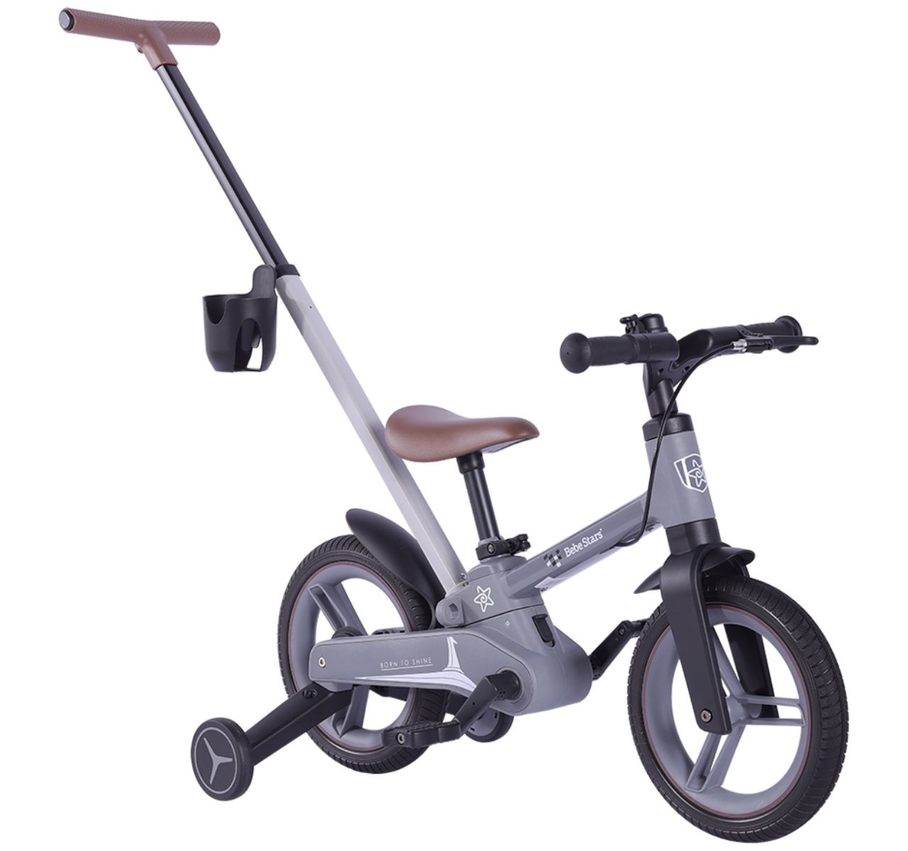 Only Bebe stars bicikl 4u1 sa pomoćnim točkovima Grey