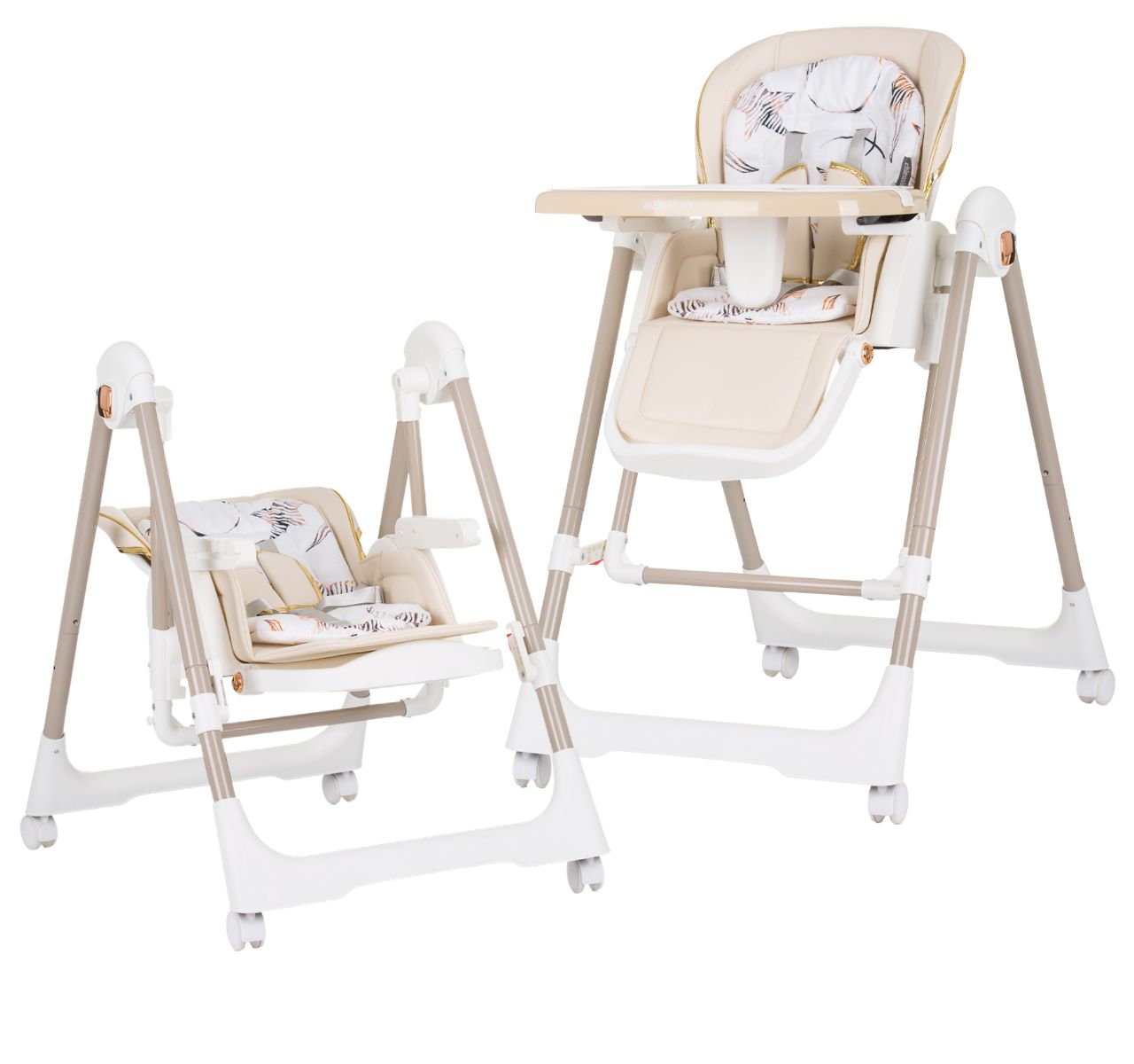 Only Swingy višepoložajna 2u1 hranilica-ljuljaška za bebe Beige-sa polozajima -Happy kids