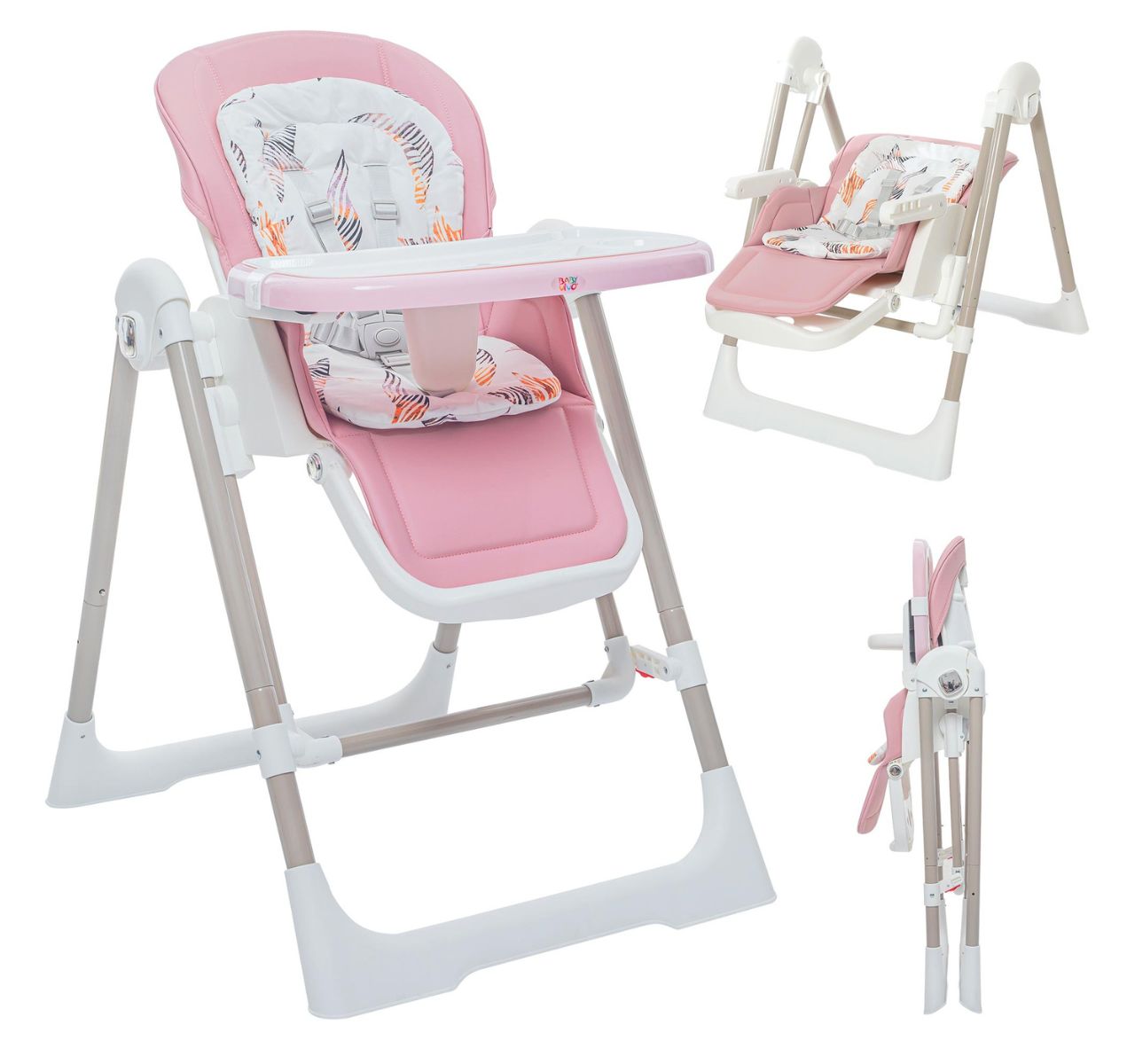   Only Swingy višepoložajna 2u1 hranilica-ljuljaška za bebe Pink-Happy kids