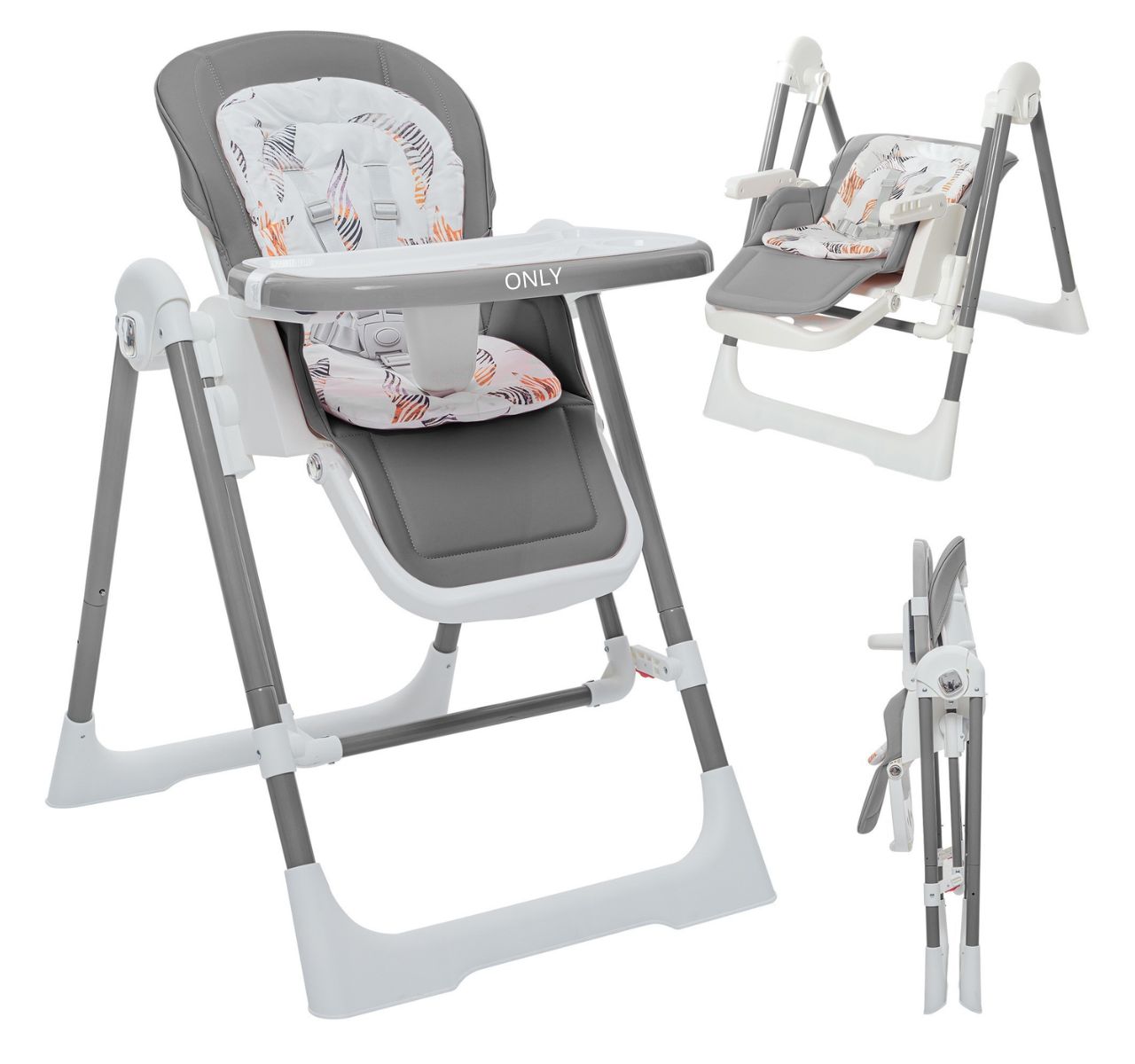   Only Swingy višepoložajna 2u1 hranilica-ljuljaška za bebe Grey