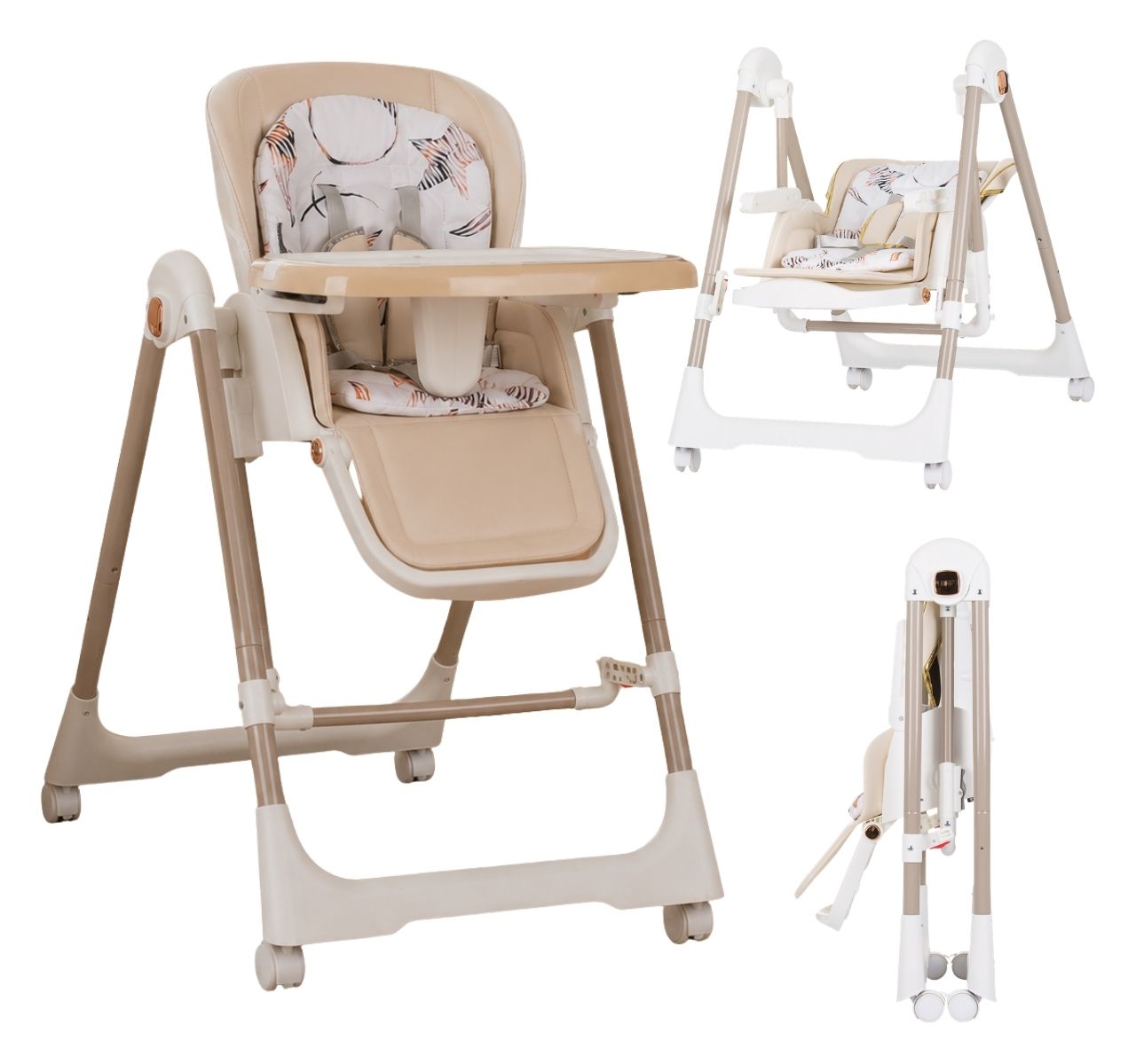 Only Swingy višepoložajna 2u1 hranilica-ljuljaška za bebe Beige-Happy kids