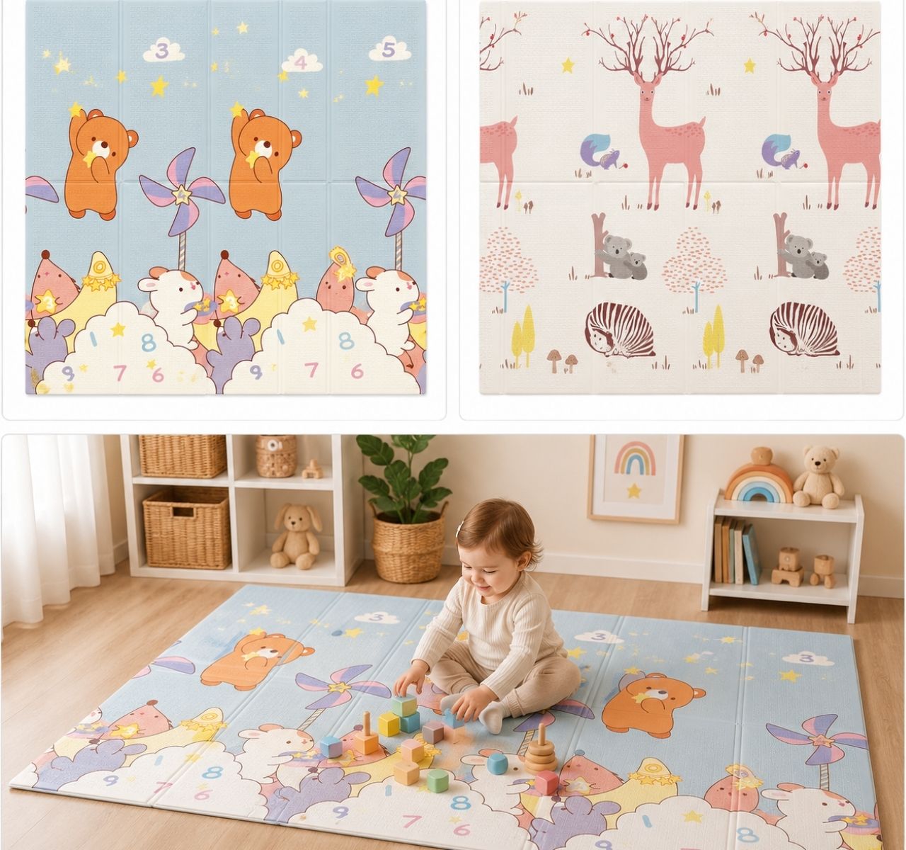 Only Podloga za igru za bebe 180x200cm Jelen-Happy kids