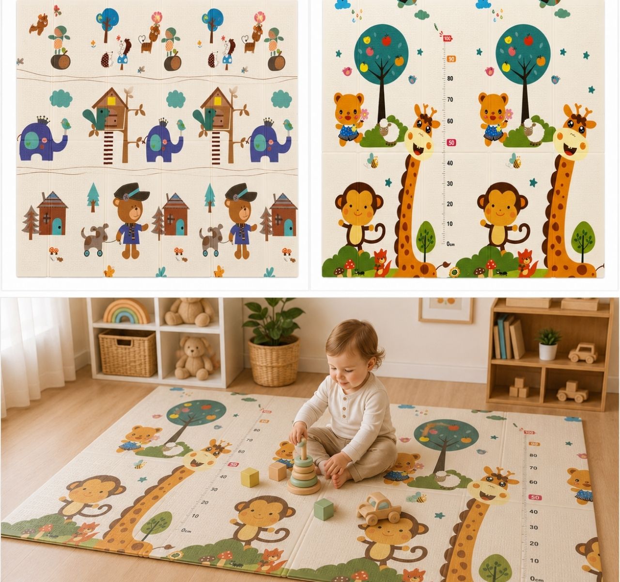 Only Podloga za igru za bebe 180x200cm Žirafa sa meracem 