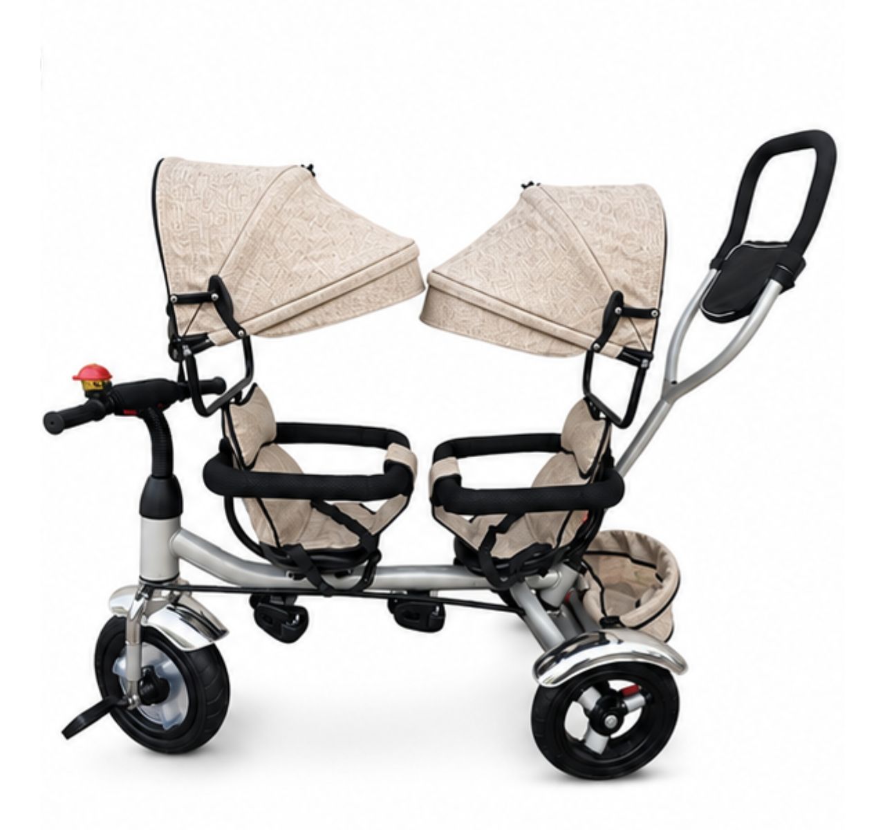 Only Duo tricikl za blizance Beige sa rotacijom sedista-Happy kids