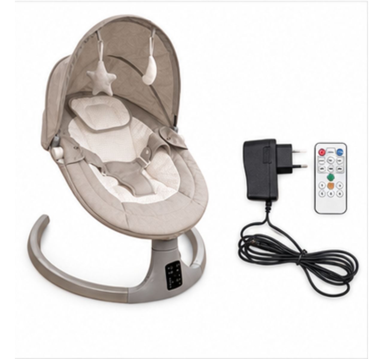 Only Luna električna multifunkcionalna ljuljaška za bebe Beige sa daljinskim upravljacem i usb kablom
