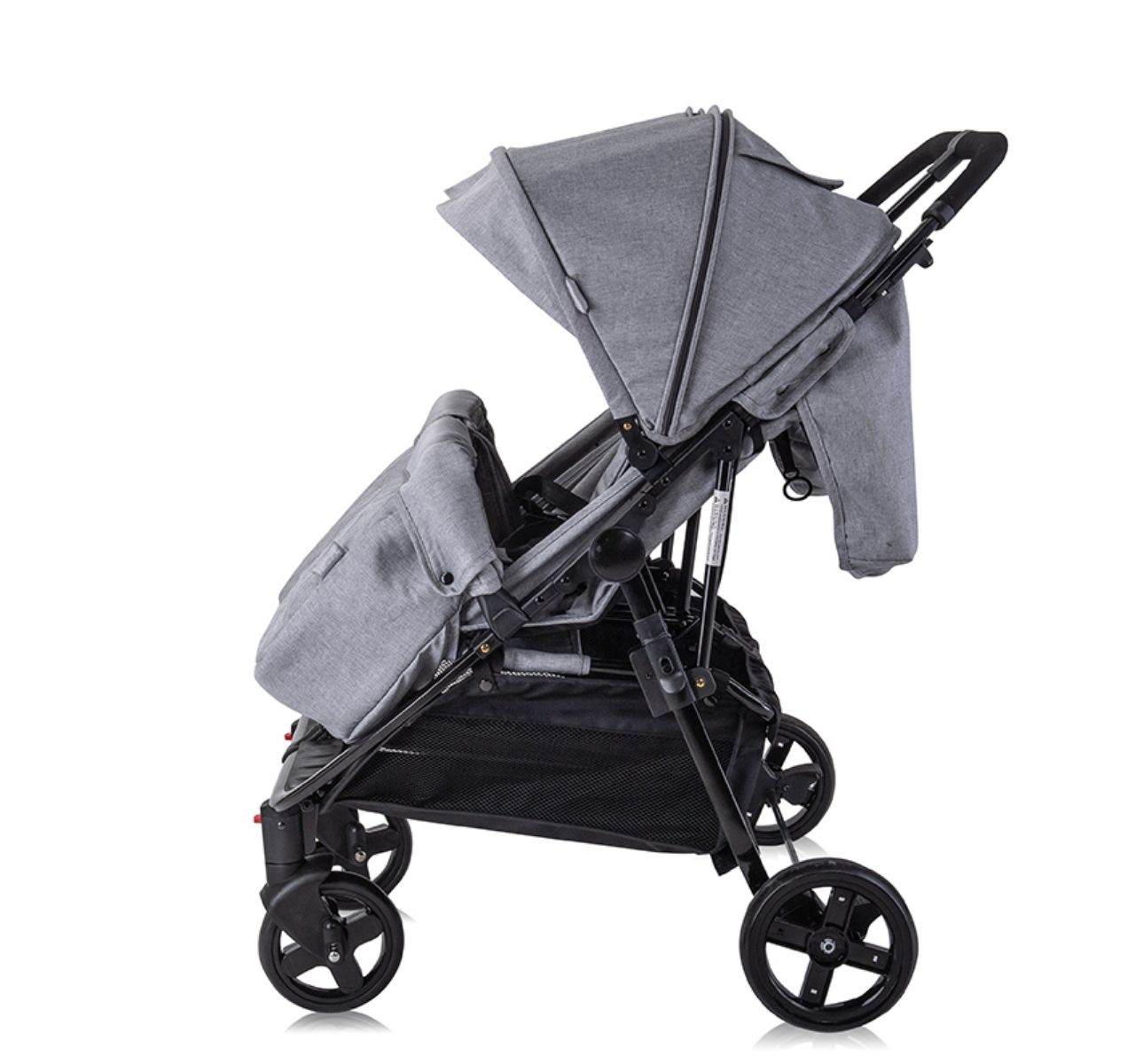 Lorelli Bertoni Duo kolica za blizance Cool grey-bocni pogled
