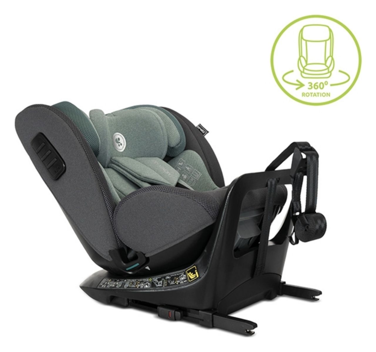   Lorelli Bertoni Monza i-Size Isofix auto sedište za decu 40-150cm Green-okrenuto u suprotnom smeru