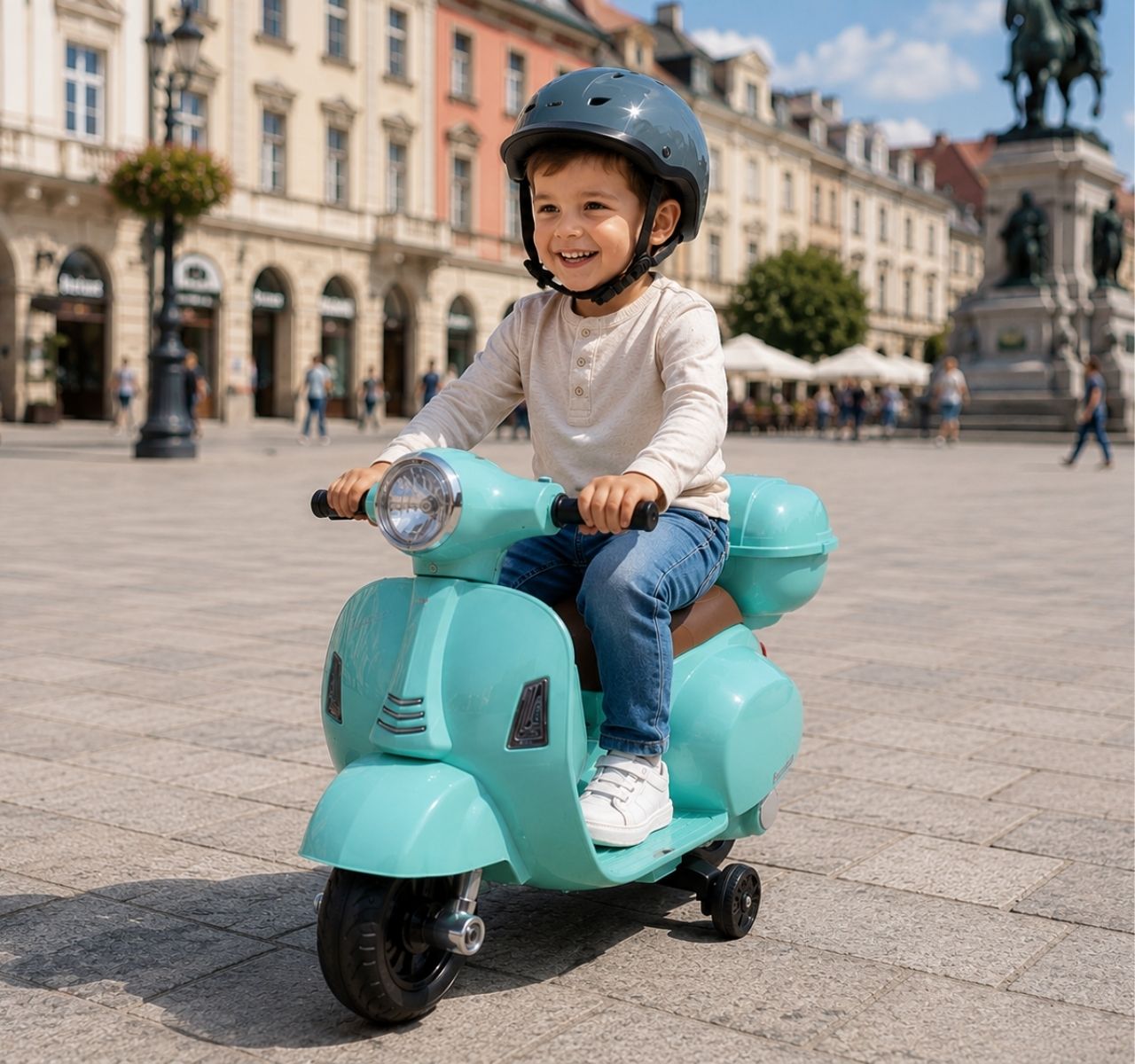 Only Vespa na akumulator 6v Green-Happy kids