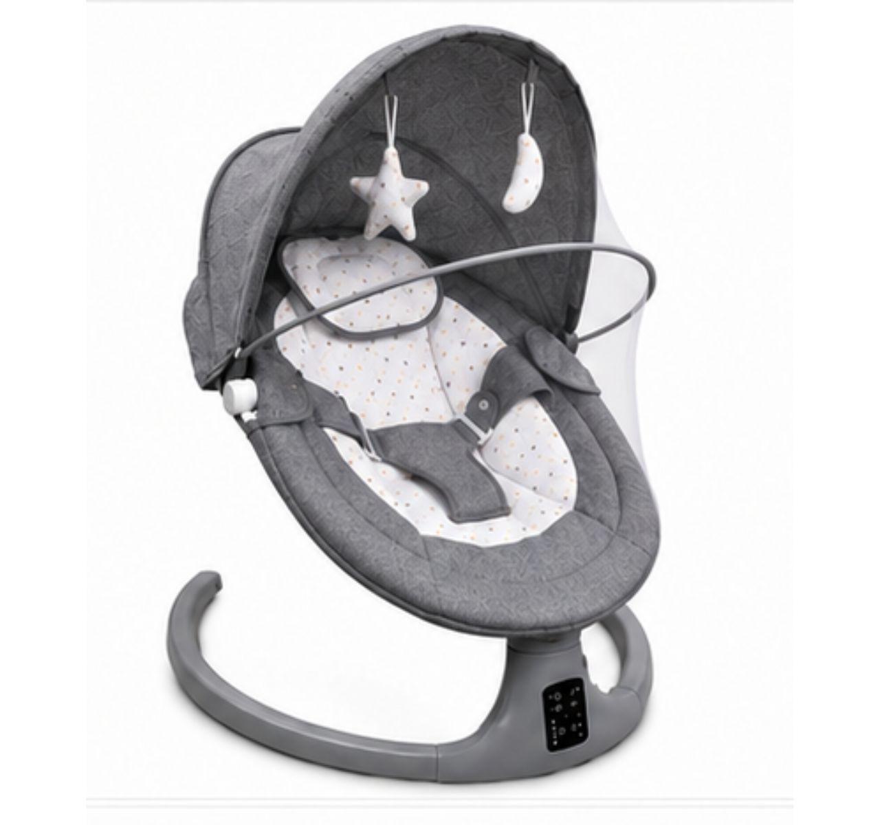Only Luna električna multifunkcionalna ljuljaška za bebe Dark grey sa mrezom protiv insekata-Happy kids