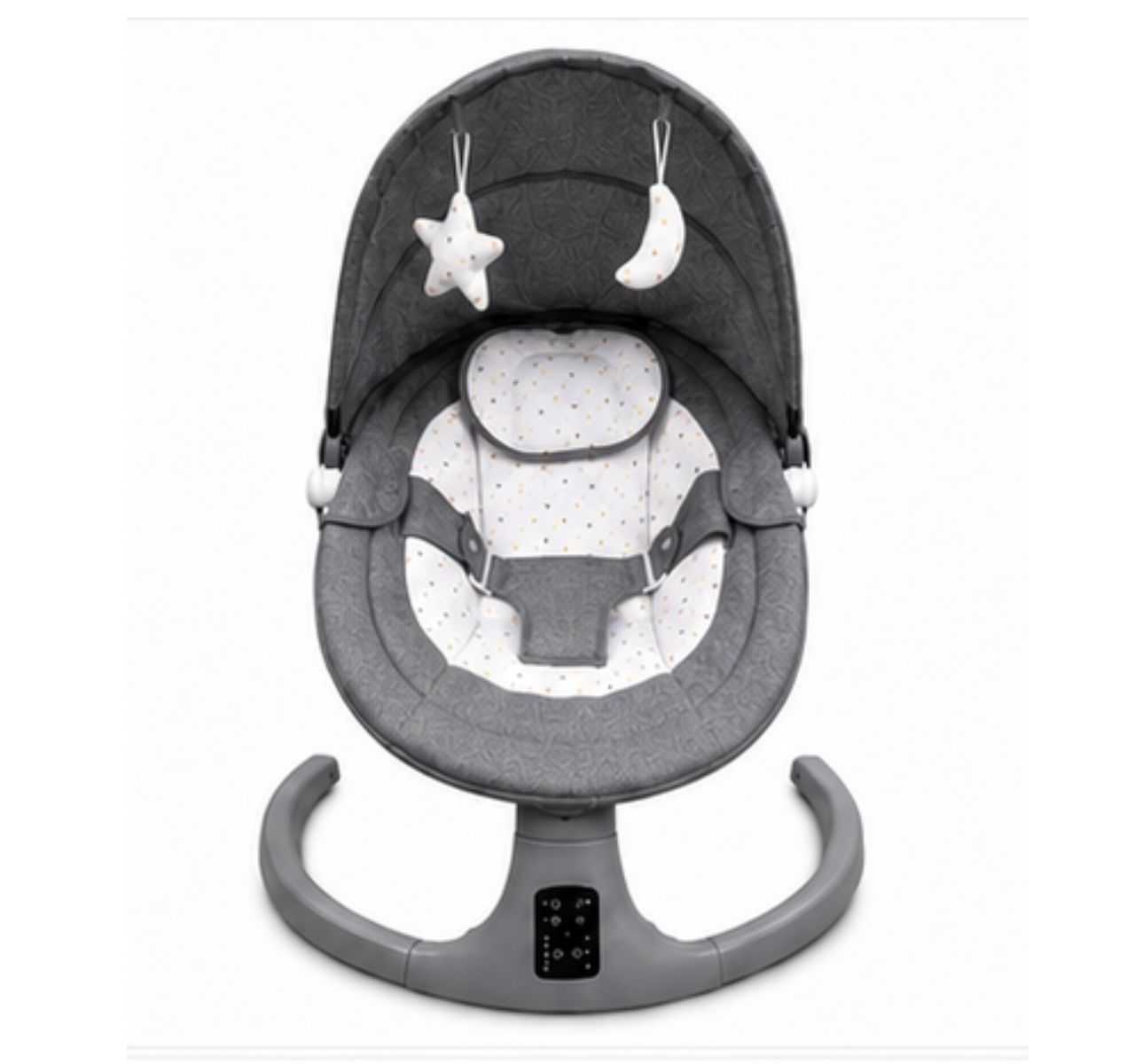 Only Luna električna multifunkcionalna ljuljaška za bebe Dark grey-pogled spreda