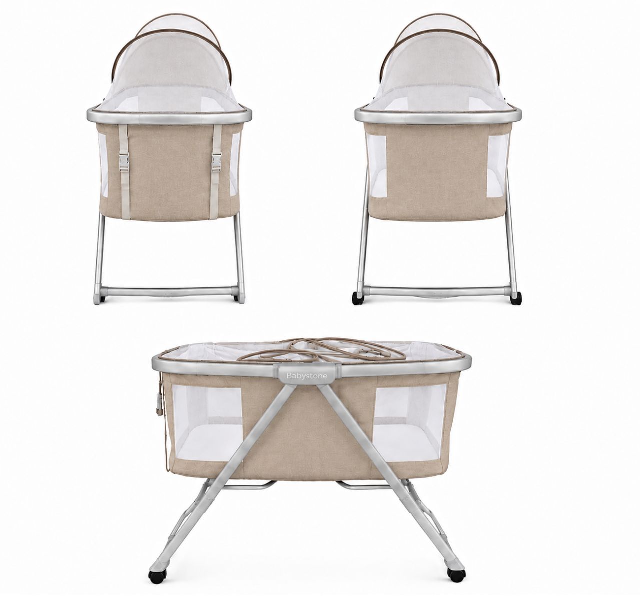 Only Dream kolevka za bebe Beige-bocni pogledi