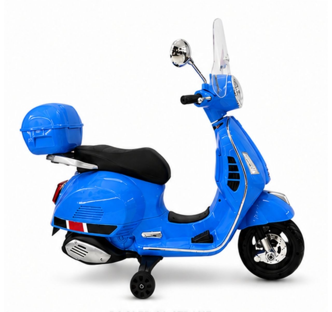 Only Vespa dečiji motor na akumulator 12v Plavi sa vizirom-Happy kids