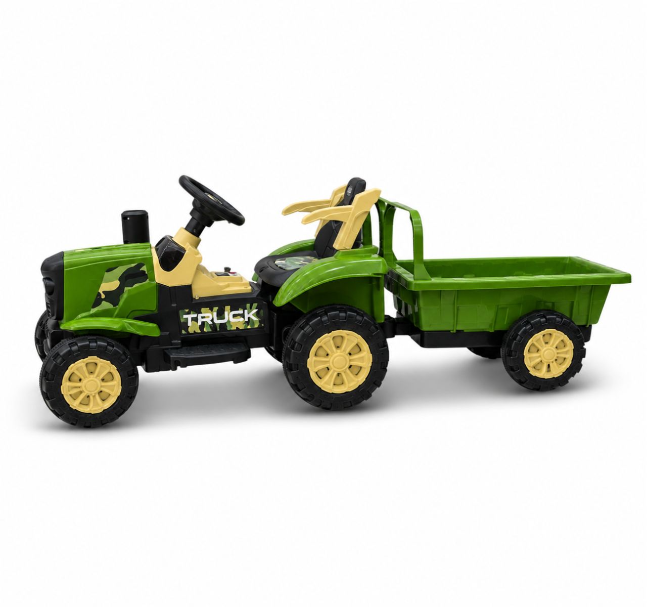 Only dečiji traktor na akumulator sa prikolicom Zeleni