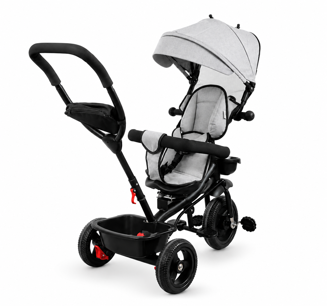 Only Bazaru Go tricikl za decu Grey sa rotacijom sedista-Happy kids