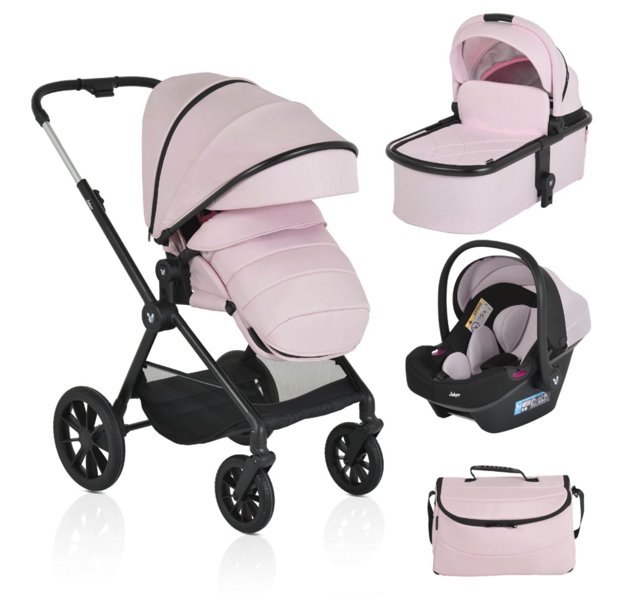  Cangaroo Joker Kolica za bebe 3u1 Rose cloud
