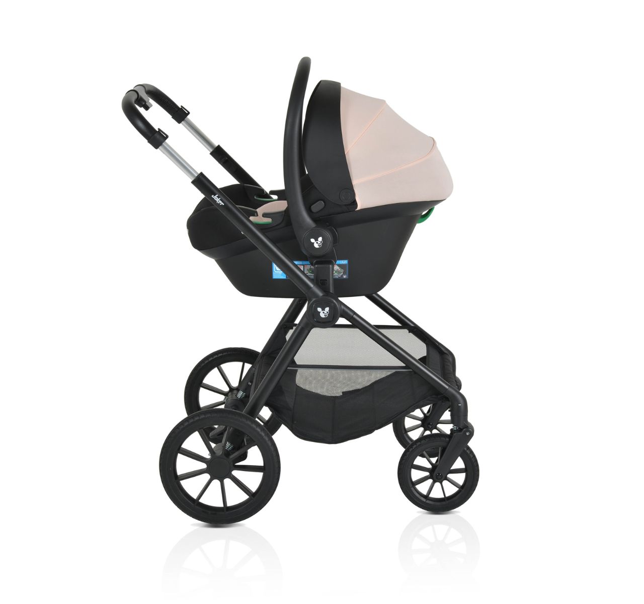  Cangaroo Joker Kolica za bebe 3u1 Rose cloud sa auto sedistem