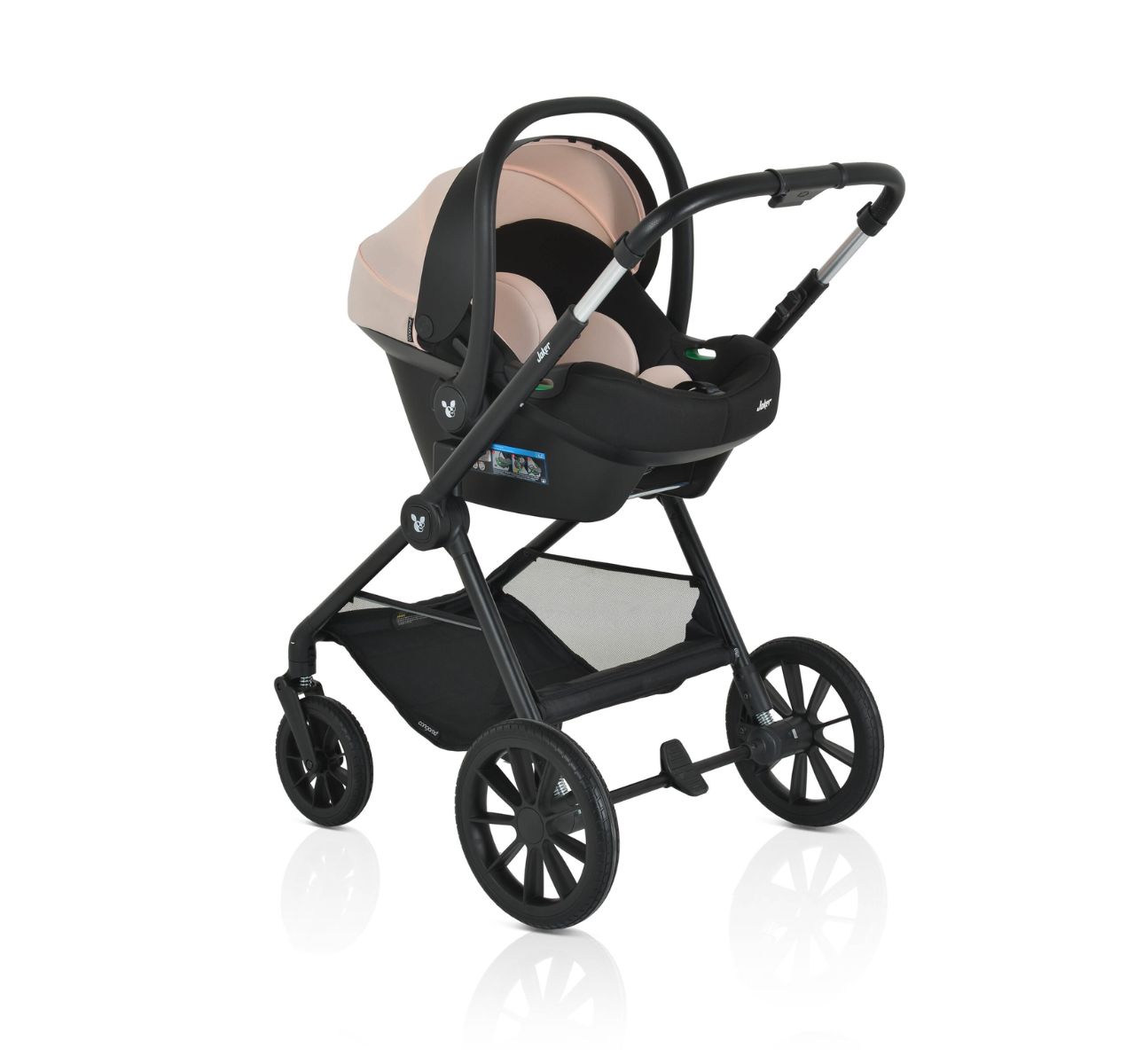   Cangaroo Joker Kolica za bebe 3u1 Rose cloud-jaje na ramu kolica