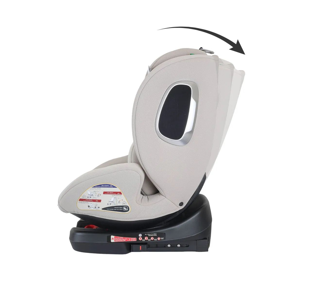   Jungle Adventure i-Size Isofix auto sedište za decu 40-150cm Beige sa polozajima
