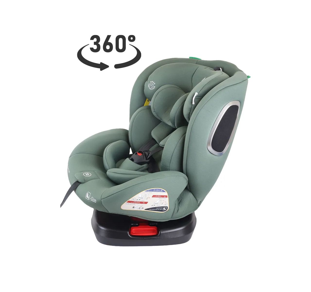 Jungle Adventure i-Size Isofix auto sedište za decu 40-150cm Green sa rotacijom