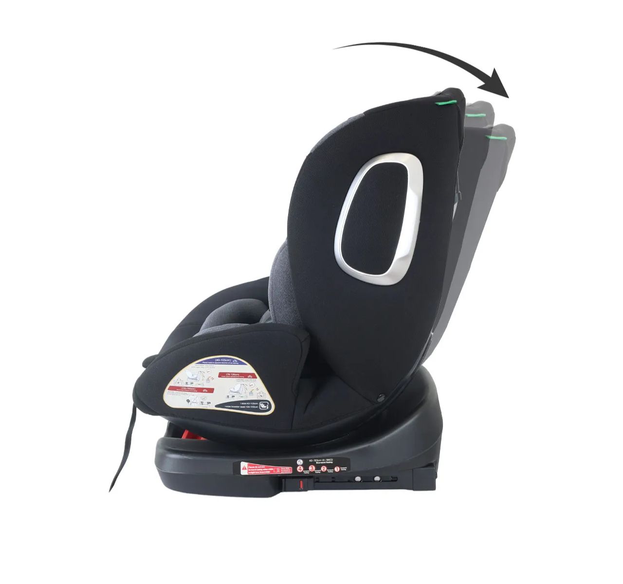   Jungle Adventure i-Size Isofix auto sedište za decu 40-150cm Dark Grey sa polozajima