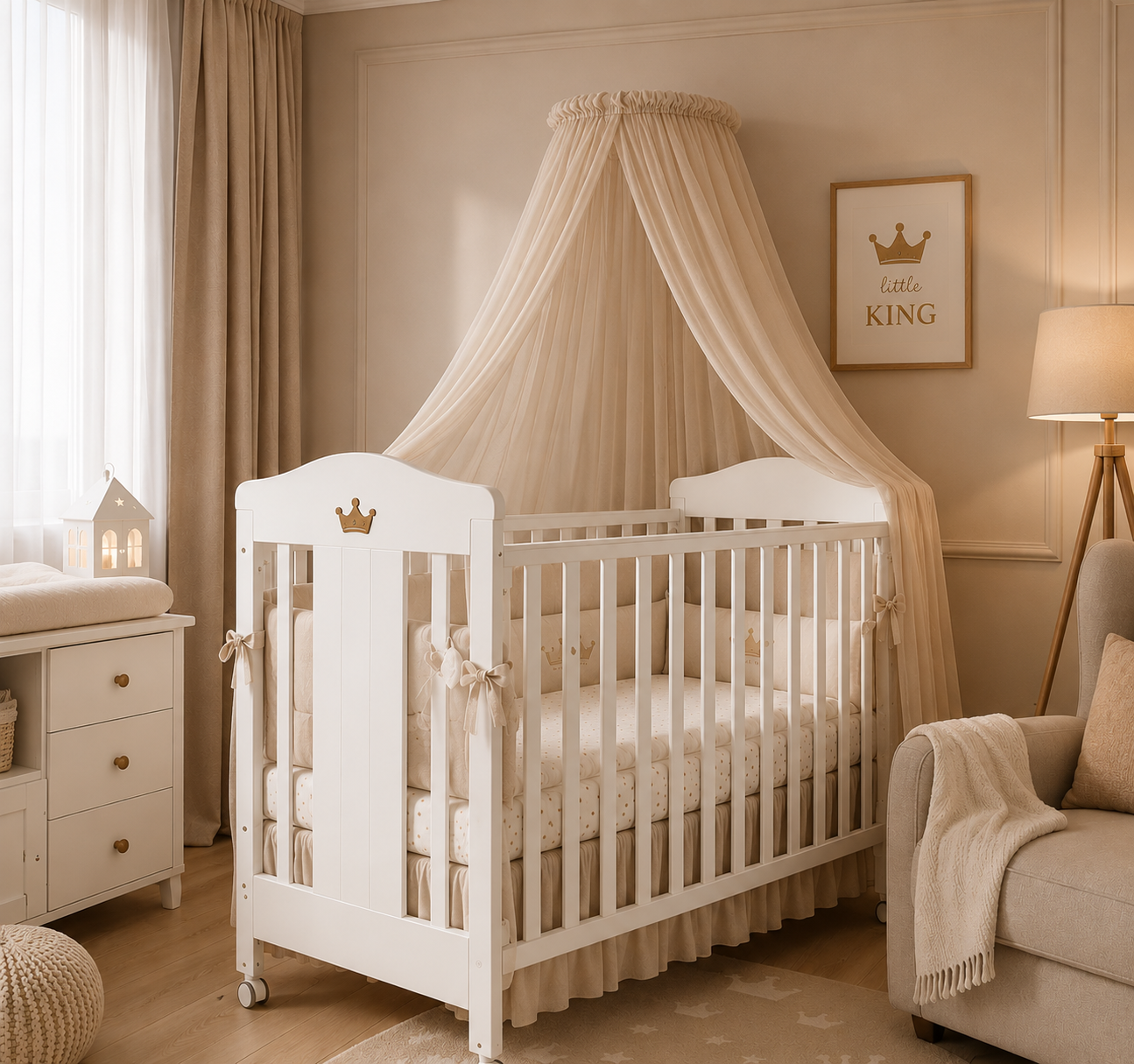 King krevetac za bebe 60x120cm Beli