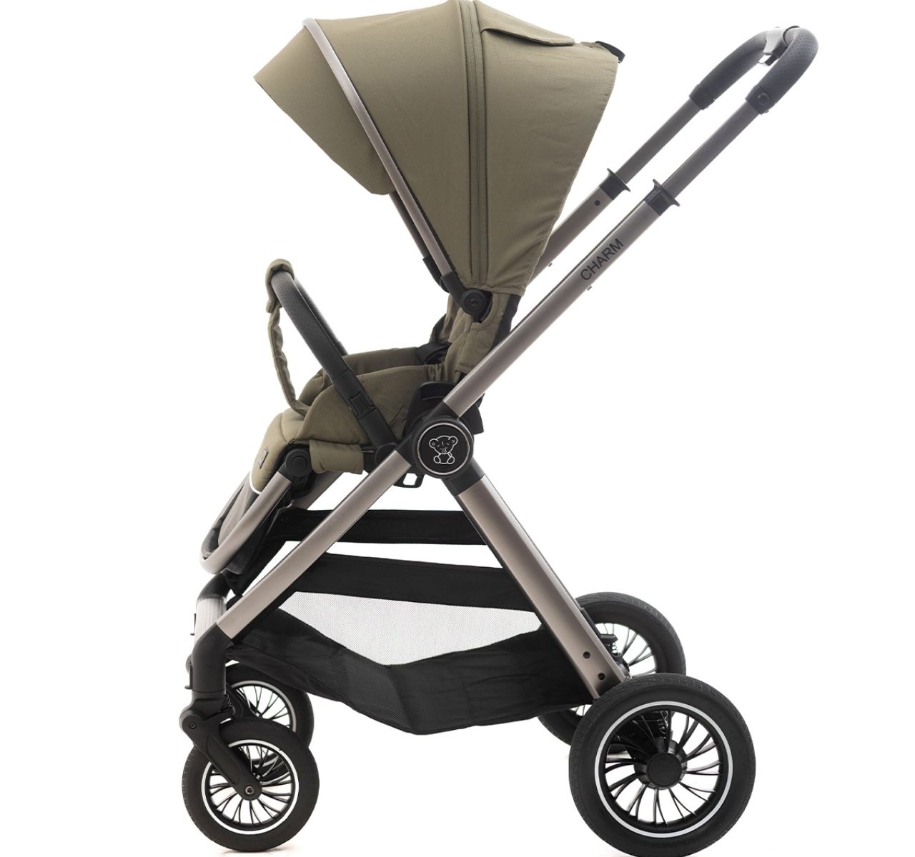 BBO Charm kolica za bebe 3u1 Green-bocni pogled sportskog sedista