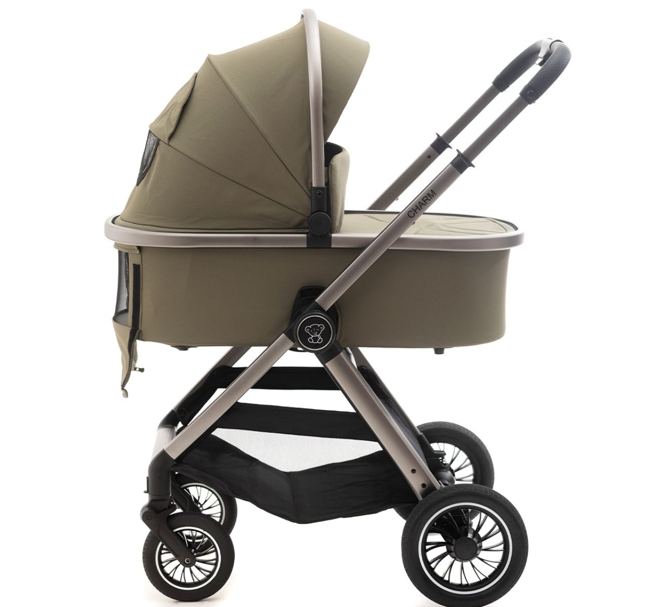 BBO Charm kolica za bebe 3u1 Green-tvdrda korpa od 0 meseci