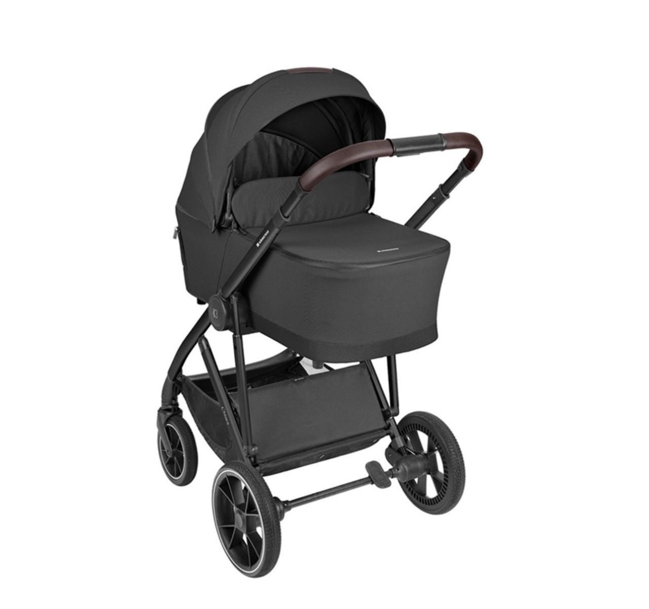 Kikka Boo Chiara 3u1 set sa I-Size I-Prime auto sedištem i tvrdom korpom Black-Happy kids
