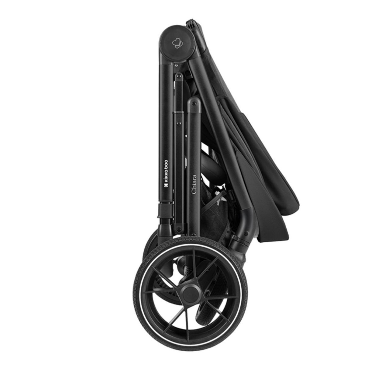 Kikka Boo Chiara 3u1 set sa I-Size I-Prime auto sedištem i tvrdom korpom Black-sklopljena