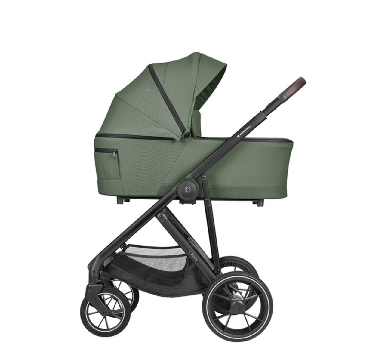 Kikka Boo Chiara 3u1 set sa I-Size I-Prime auto sedištem i tvrdom korpom Army green-Happy kids