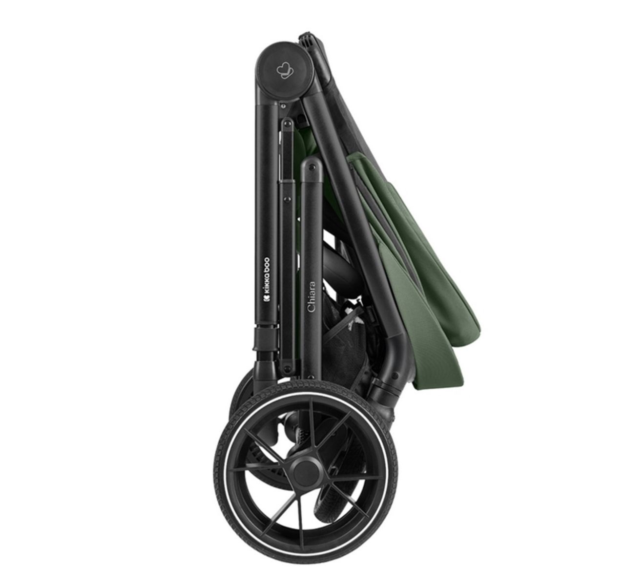 Kikka Boo Chiara 3u1 set sa I-Size I-Prime auto sedištem i tvrdom korpom Army green-sklopljena