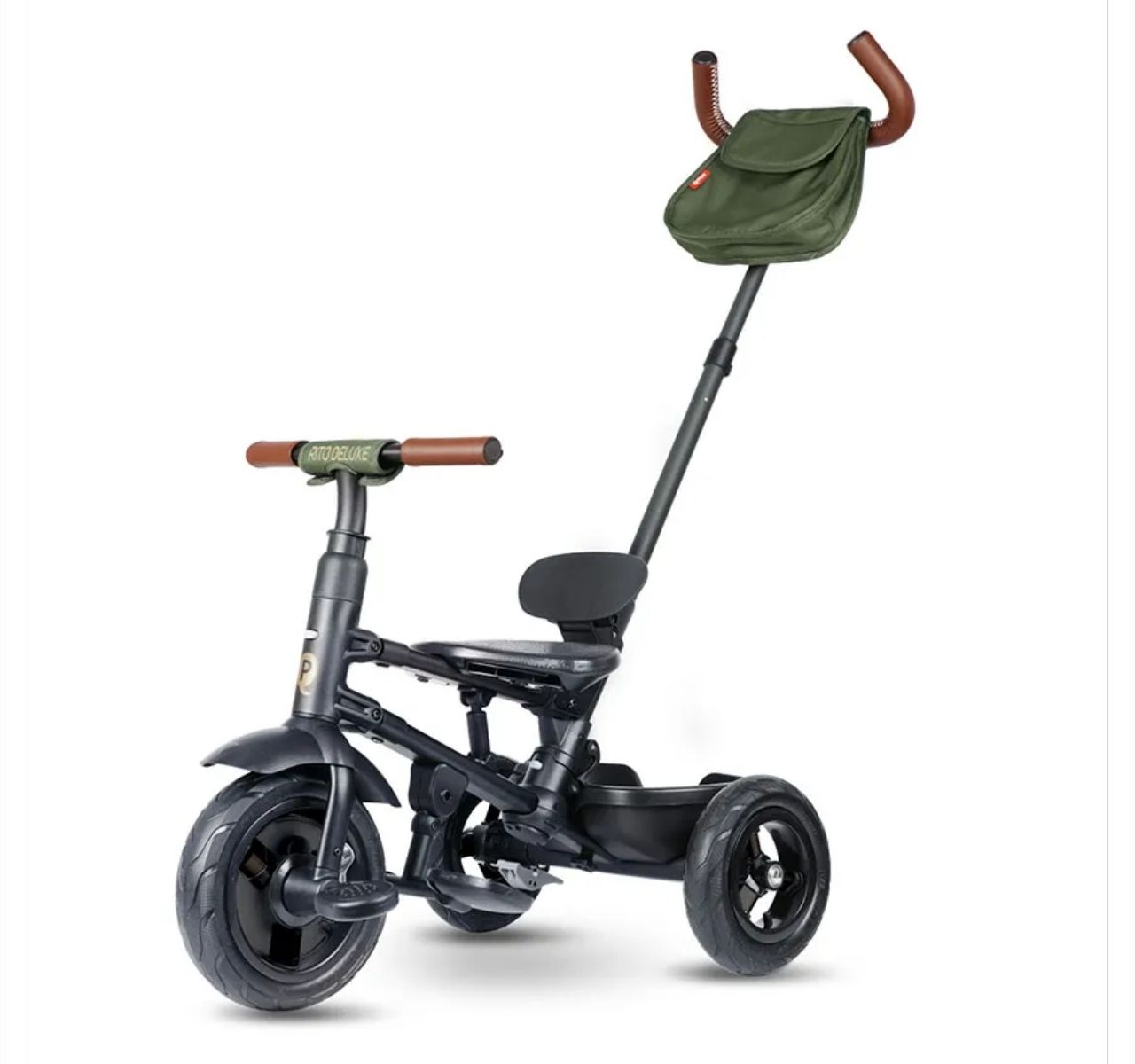 QPlay Rito Deluxe tricikl za decu sa gumenim točkovima do 25kg Green